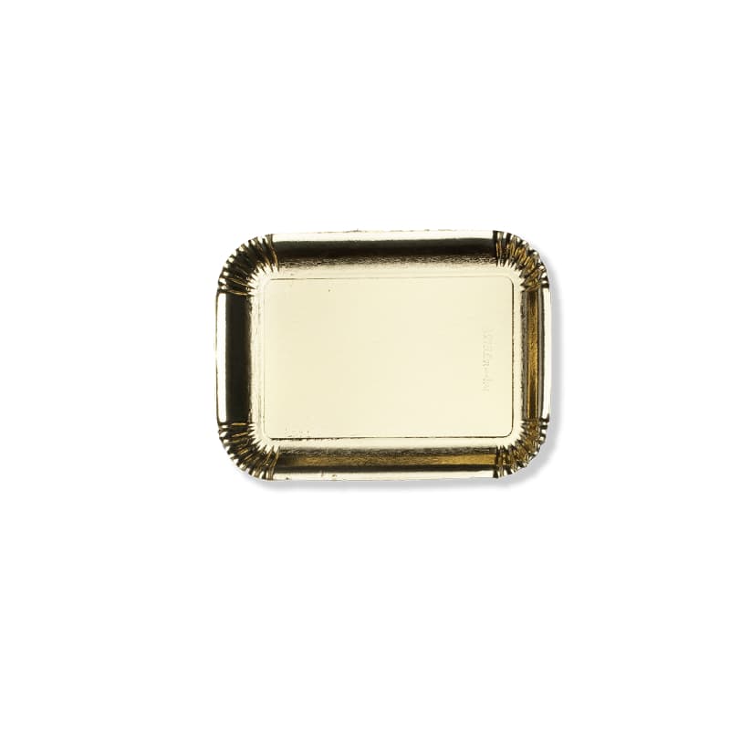 vassoio cartone oro rettangolare alicha